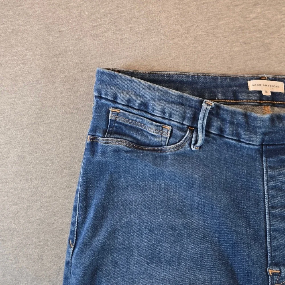 Good American Jeans Womens 5 Blue Good Legs Pull-On Skinny High Rise GLV478T